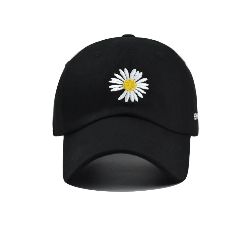Fashion Baseball Cap for Women Men's little Daisy Embroidery Hat Cotton Soft Top Caps Casual Snapback Hats Quan Zhilong GD same