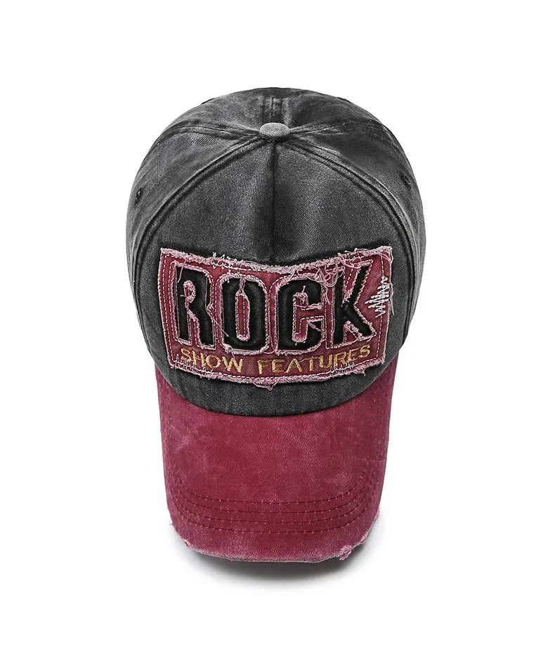Korean Version Washed Letters Snapback Spring Autumn Men's and Women's Fashion Shabby Denim Baseball Cap Sunhat Official Website