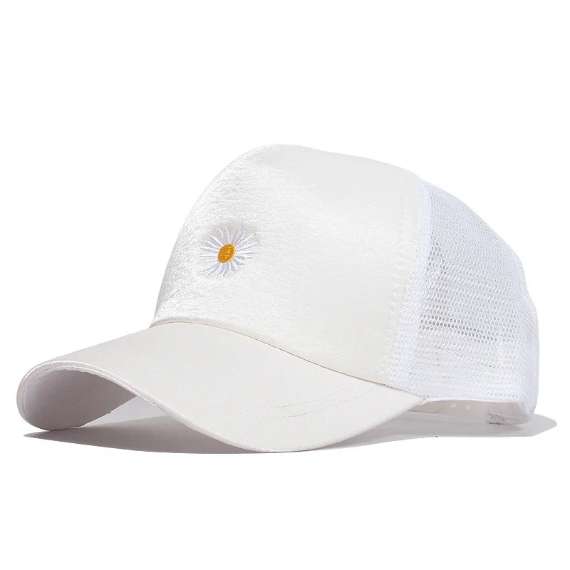 Fashion Baseball Cap for Women Men's little Daisy Embroidery Hat Cotton Soft Top Caps Casual Snapback Hats Quan Zhilong GD same