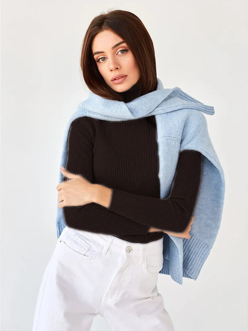 Women Sweater 2024 Autumn Knitted Pullovers Turtleneck Slim Knitting Bottoming Shirt Solid Color Knitwear Jumpers Basic Sweaters