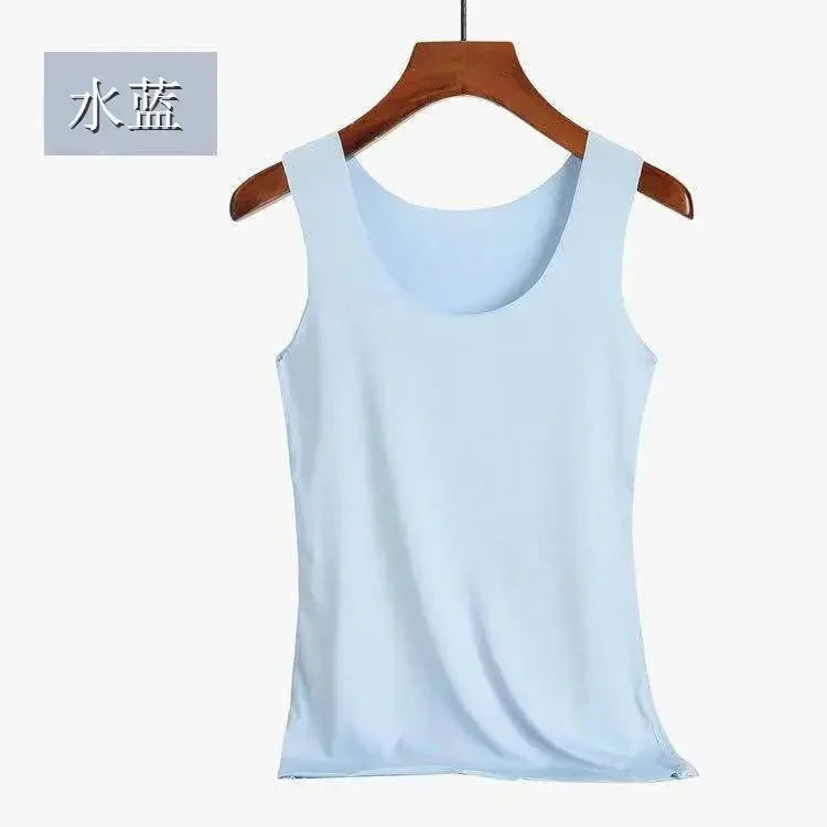 Tank Tops Summer Seamless Ice Silk Vest Women Wear Undershirt Underwear Female Students Korean-Style Slim Strap