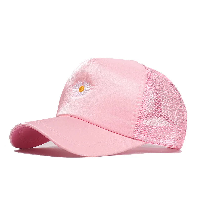 Fashion Baseball Cap for Women Men's little Daisy Embroidery Hat Cotton Soft Top Caps Casual Snapback Hats Quan Zhilong GD same