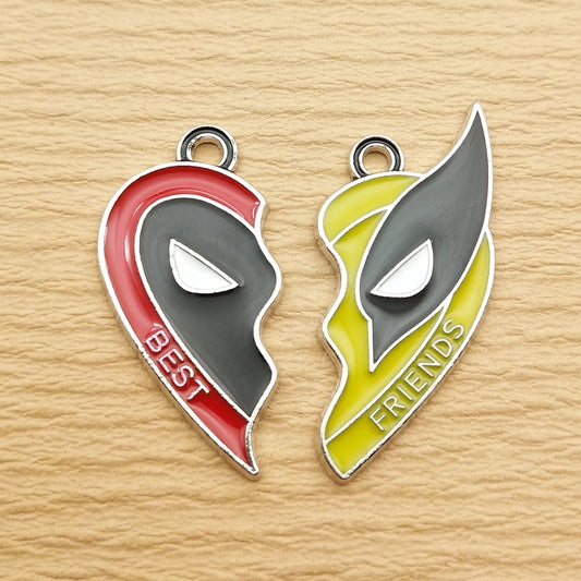 10pcs Cartoon Anime Movie Charm Jewelry Accessories Enamel Necklace Bracelet Pendant Diy Making Craft Alloy Metal White Plated