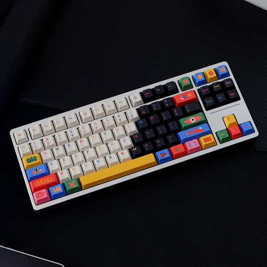 142 keys GMK colorful Keycaps PBT Dye Sublimation Cherry Profile Custom Cute keycaps For Mechanical Keyboard Alice Wooting