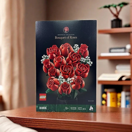 10328 LEGO Icons Bouquet of Roses Building Set - Artificial Flowers for Dinner Table Centerpieces