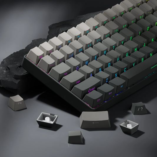 136 Key Shine Through Polar Day PBT Double Shot Side-lit Backlit keycaps For MX Mechanical Keyboard 108 96 87 NJ80 84 68 64 61