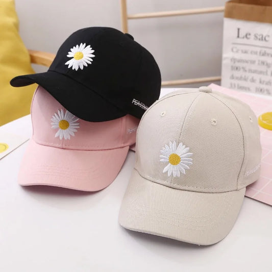 Fashion Baseball Cap for Women Men's little Daisy Embroidery Hat Cotton Soft Top Caps Casual Snapback Hats Quan Zhilong GD same