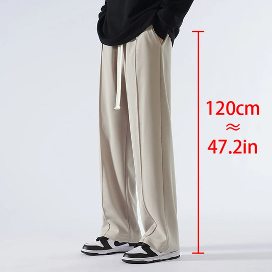 2025 New Summer Plus Size Men's Pants 190 Tall Men's Extra Long Version Pants High-quality Straight Leg Sports Casual Pants