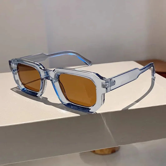 Vintage Rectangle Frame Men Sunglasses Fashion Retro Sun Glasses Luxury Brand Design UV400 Shades Eyewear Women Goggles