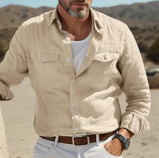 Men's Shirts Shirts for Man Men's Shirt Linen Shirt Shirts Men's Linen Shirt Men Shirt Man Business Gentleman Denim Shirts