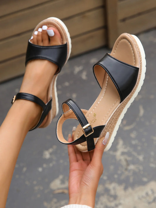 Lightweight Pu Sole Summer Women's Shoes Wedge Heel Strap Women's Sandals