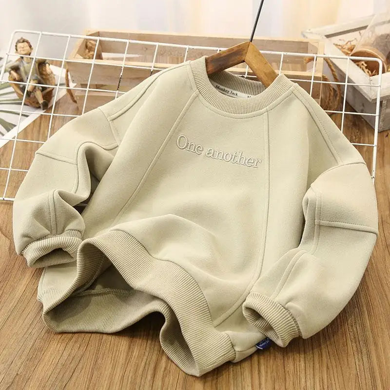 Boys Hoodies Sweatshirts Cotton Tops Outwear 2023 Purple Spring Autumn Kids Sport Uniforms Children's Clothing